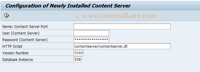 SAP TCode SI24_CSCONFIG - Autoconfiguration Content Server