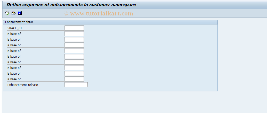 SAP TCode SI24_EXTENSION - Maintain Enhancement Relative /String