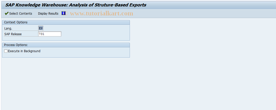SAP TCode SI88_PREANALYSIS - Pre-Analysis Structure-Based Exports