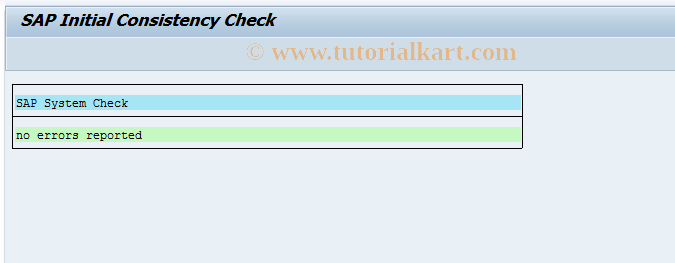 SAP TCode SICK - Installation Check