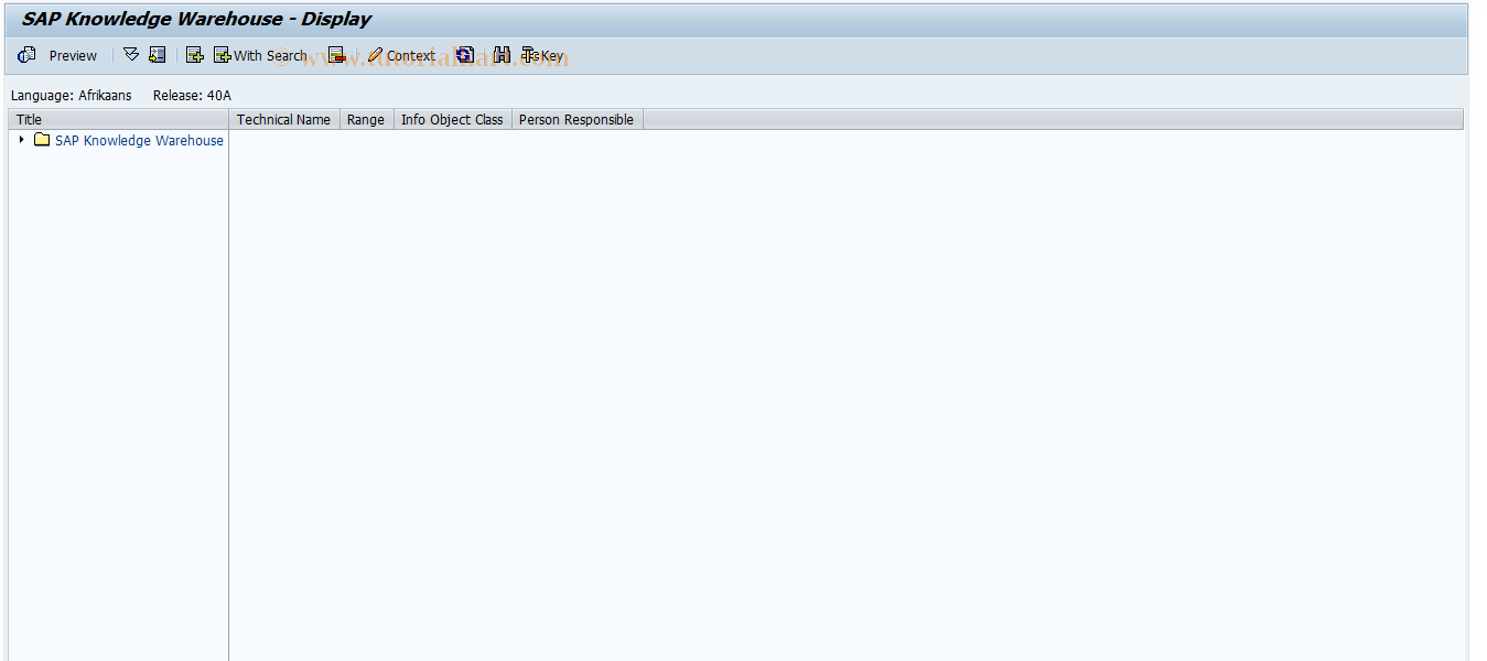 SAP TCode SII00 - Display management