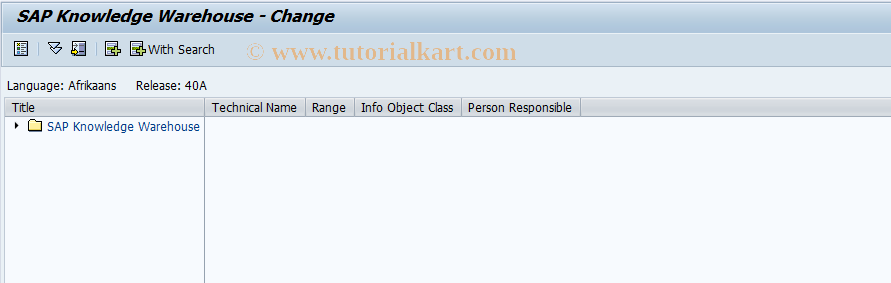 SAP TCode SIIALL - Change all areas