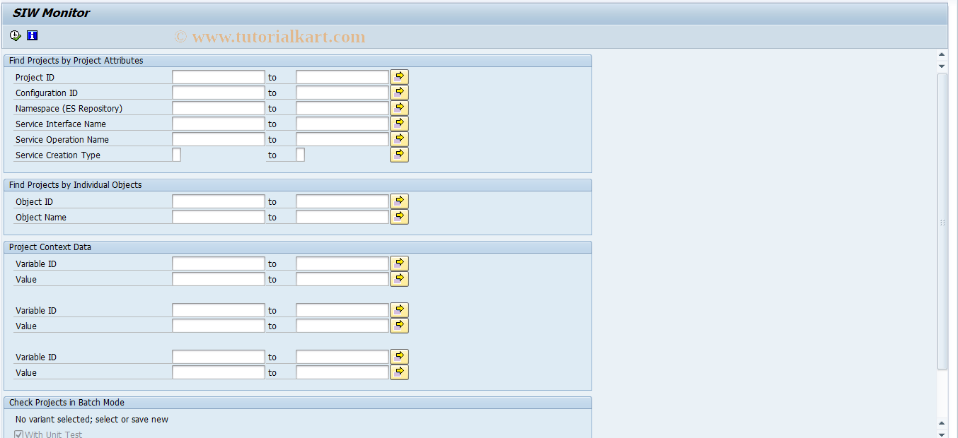 SAP TCode SIW_MONITOR - SIW Monitor