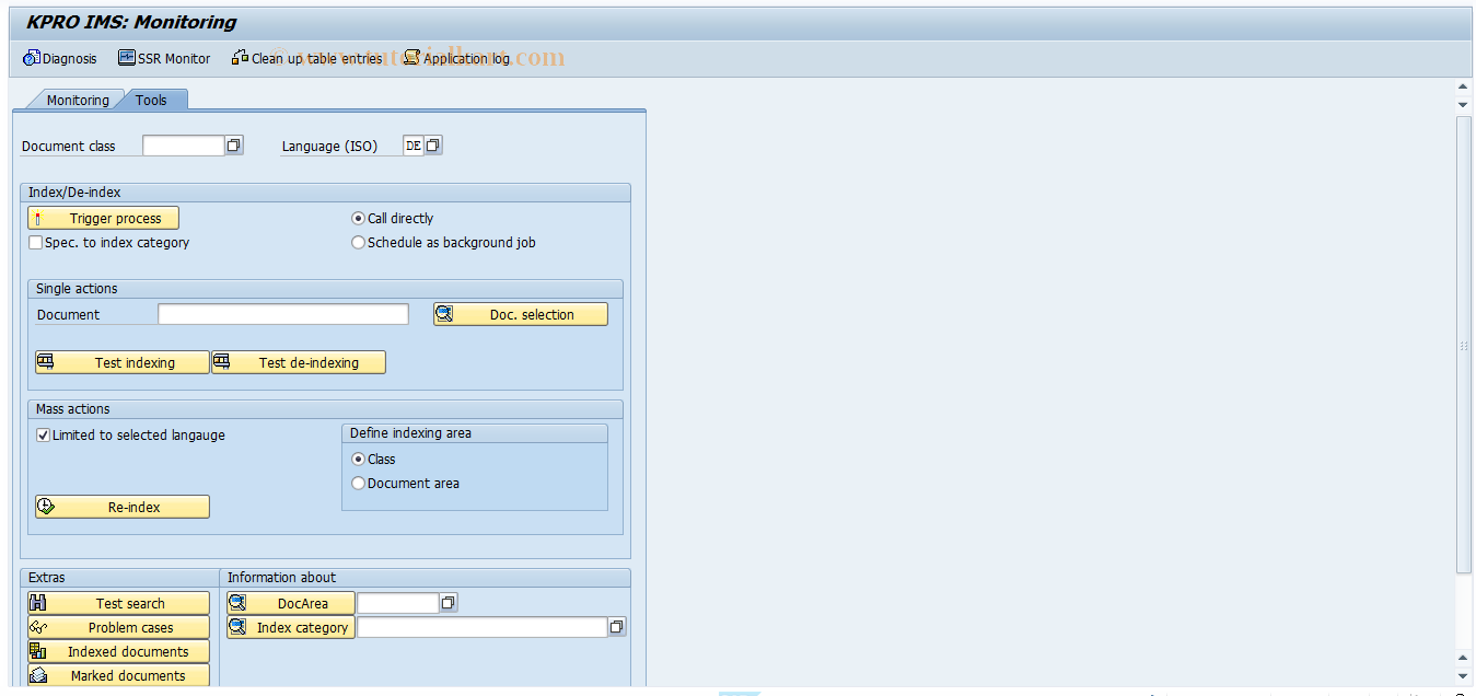 SAP TCode SKPR07 - Monitoring for KPRO Retrieval