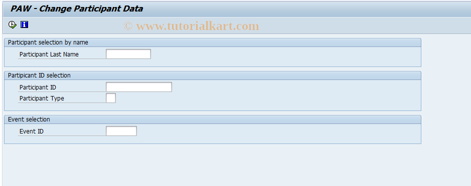 SAP TCode SL100 - Change Participant Data