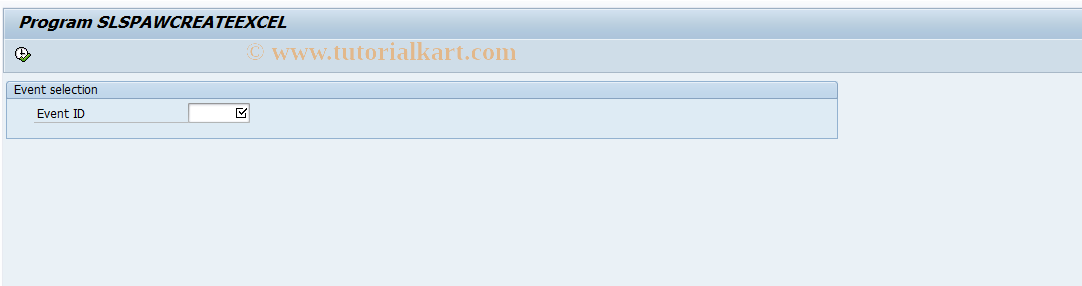 SAP TCode SL101 - Create Excel sheet for event results