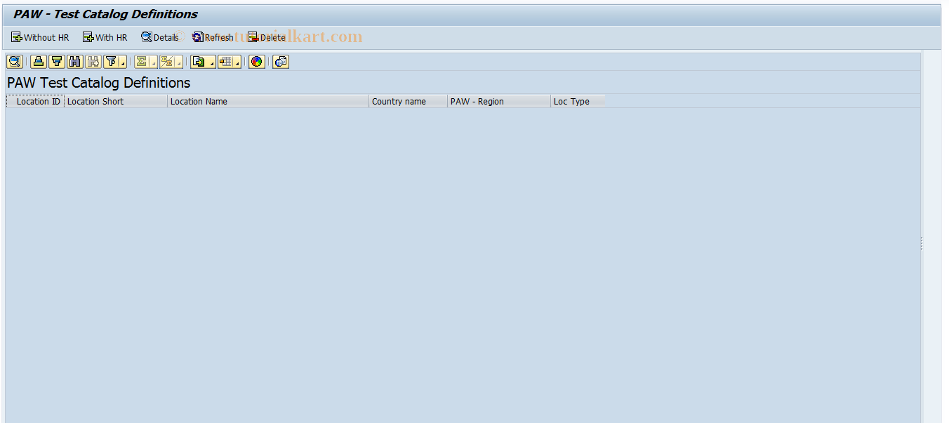 SAP TCode SL32 - PAW - Location Definitions