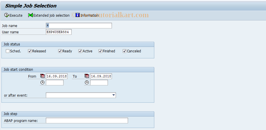 SAP TCode SL37 - Software Logistic Check (SM37)