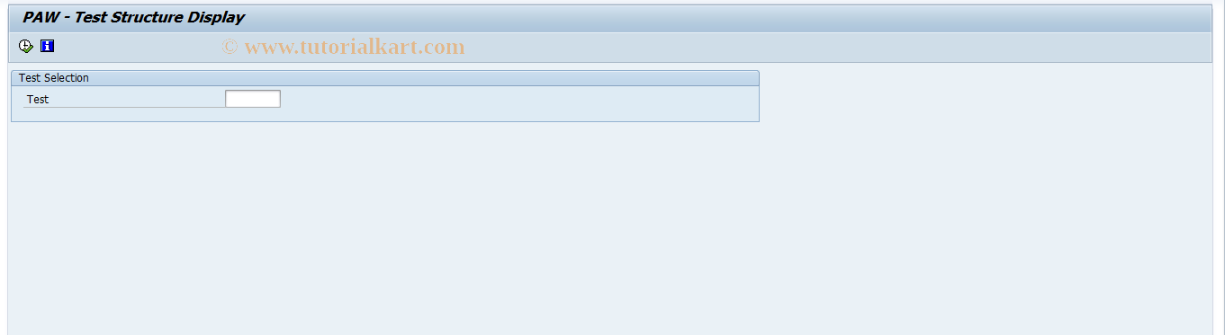 SAP TCode SL76 - PAW - Test Structure Display