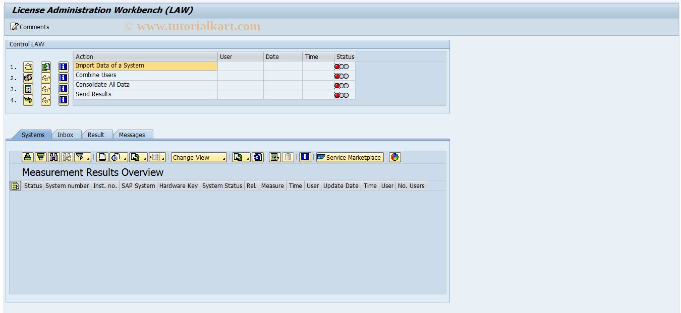 SAP TCode SLAW - License Administration Workbench