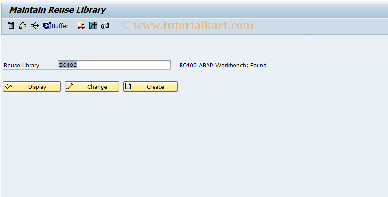 SAP TCode SLIBN - Maintain Reuse Library