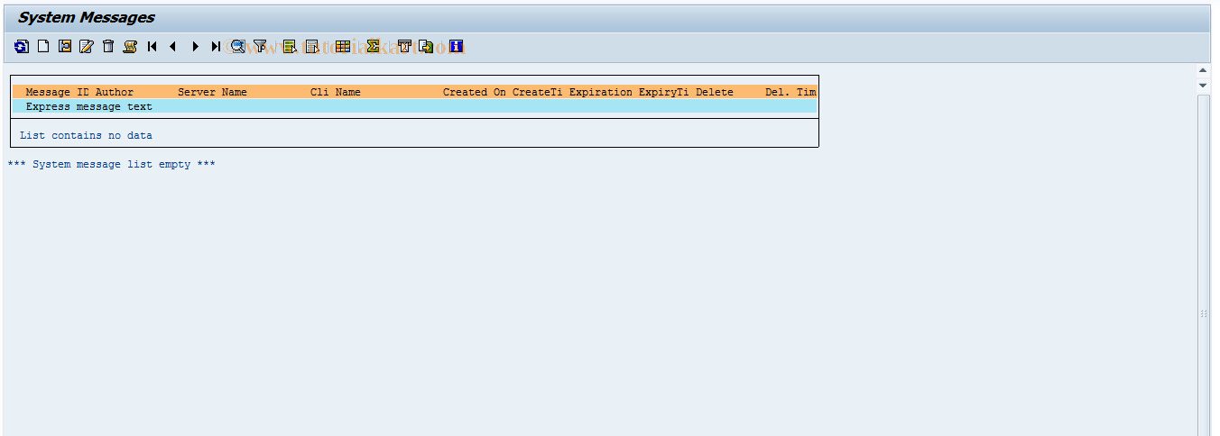 SAP TCode SM02 - System Messages