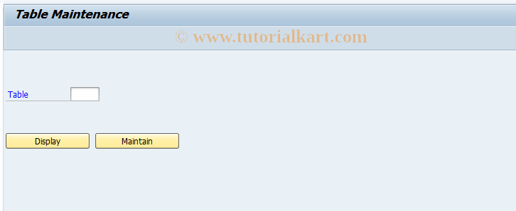 SAP TCode SM31_OLD - Old Table Maintenance