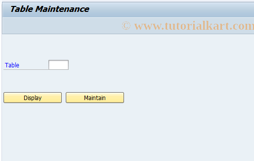 SAP TCode SM33 - Display Table Parameter ID TAB