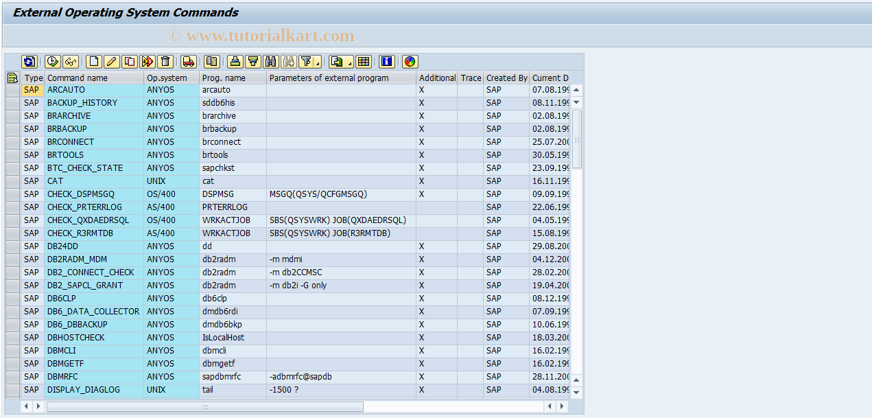 SAP TCode SM49 - Execute external OS commands