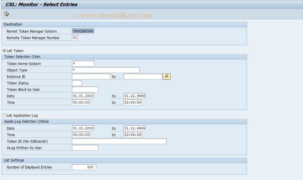 SAP TCode SMCL - CSL: Monitor