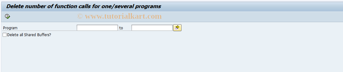 SAP TCode SMETDELPROG - Delete programs in shared buffer