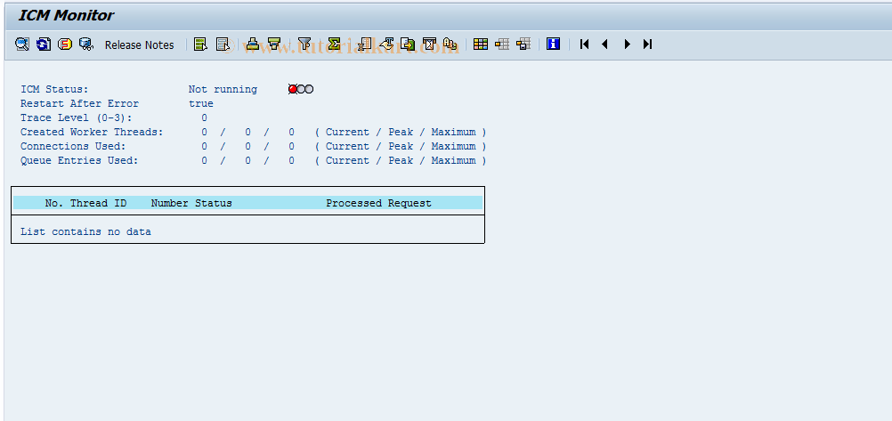 SAP TCode SMICM_SOS - ICM Monitor