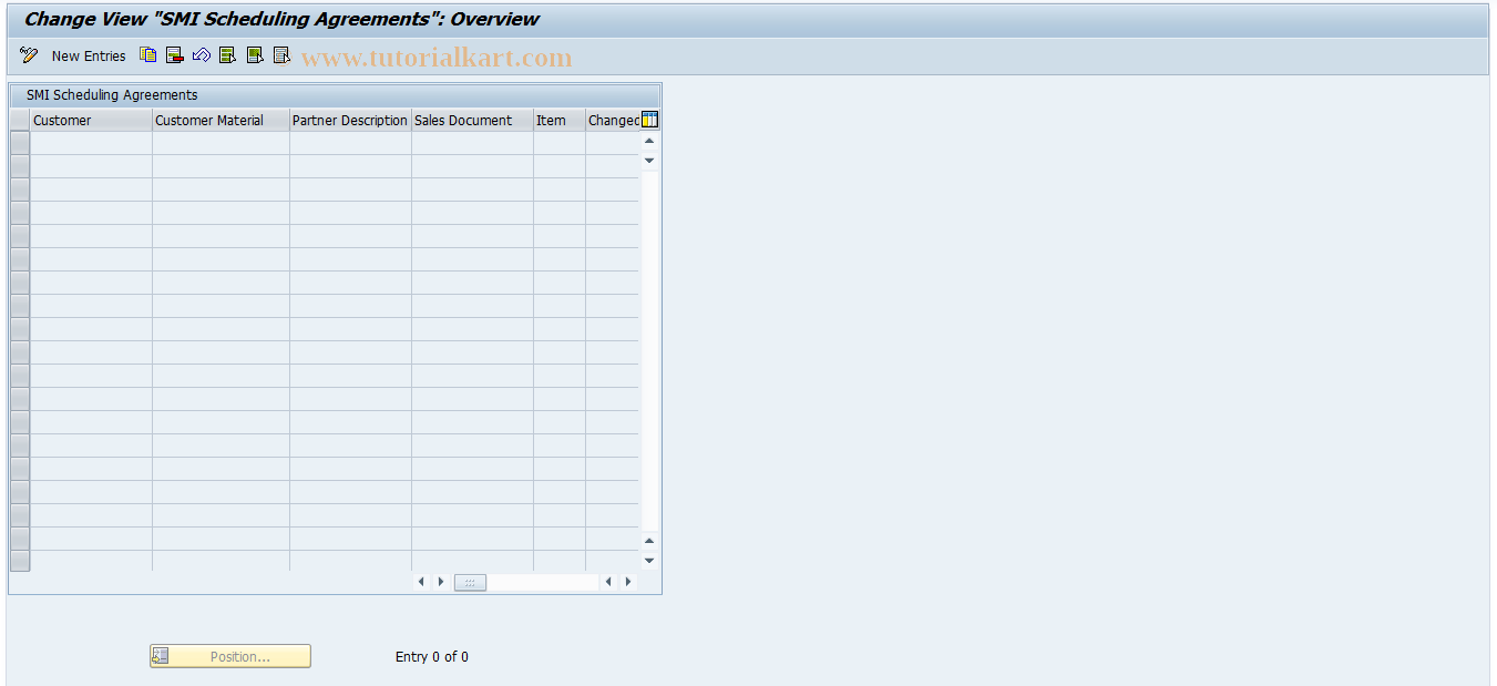 SAP TCode SMI_AGREEMENTS - Maintain SMI Agreements