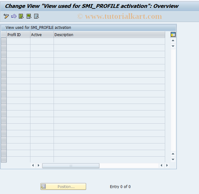 SAP TCode SMI_PROFILE_A - Activate planning Profile