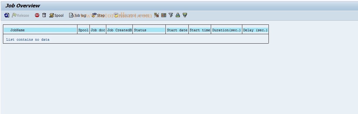 SAP TCode SMX - Display Own Jobs