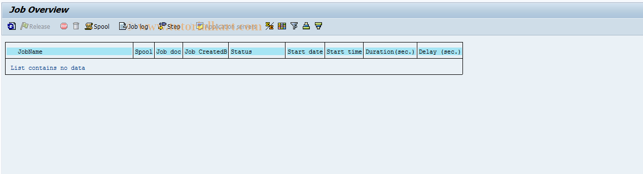 SAP TCode SMXX - Display Own Jobs