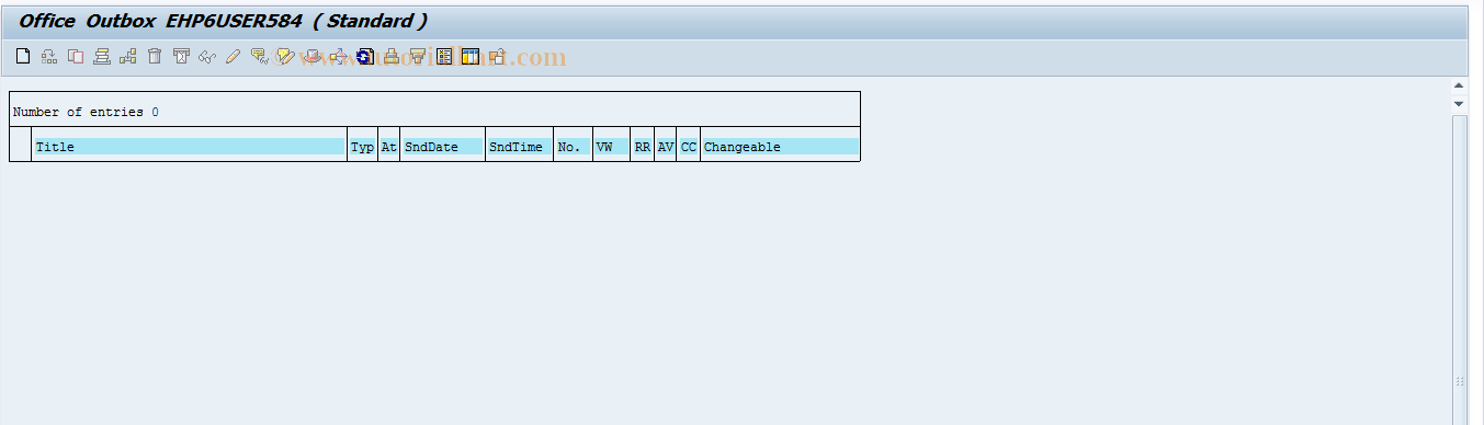 SAP TCode SO02X - SAPoffice: Outbox