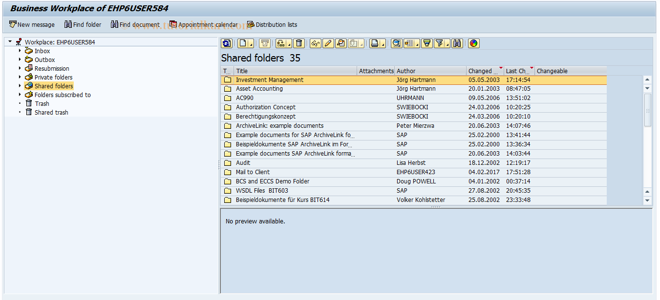 So04 Sap Tcode Sapoffice Shared Folders Transaction Code