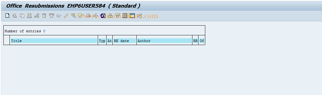 SAP TCode SO07X - SAPoffice: Resubmission