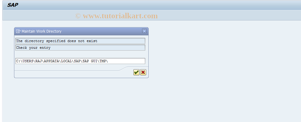 SAP TCode SO21 - Maintain PC Work Directory