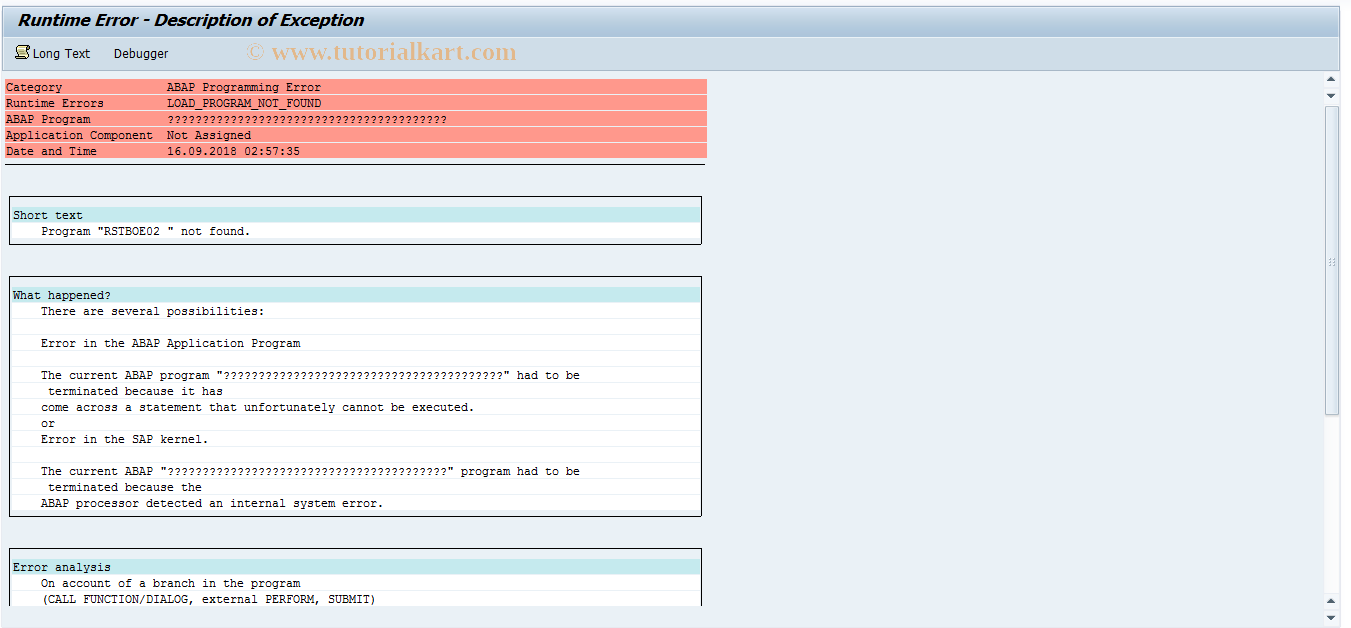 SAP TCode SO86 - SAPfind: Txt_seq_search_1