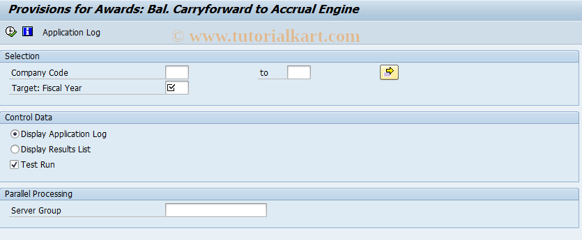 SAP TCode SOACARRYFORWARD - Balance Carryforward