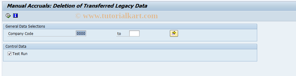 SAP TCode SOADATADEL - Deletion of Data in the Accrl Engine