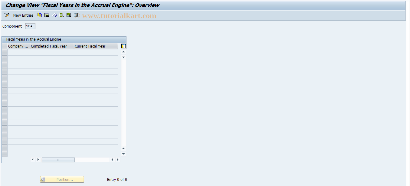 SAP TCode SOAFISCYEAR - Open/Lock Fiscal Years in ACE