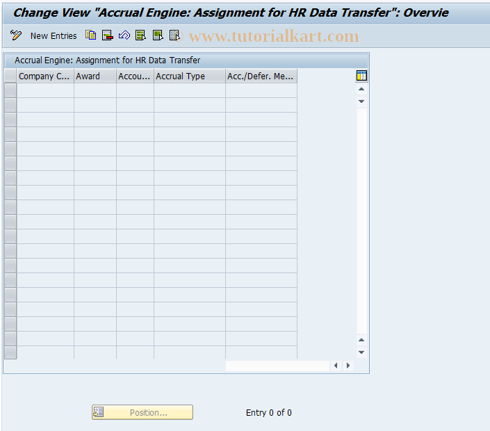 SAP TCode SOAHRFI - Assignmnt Award <-> Method