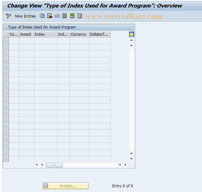 SAP TCode SOAIACE - Assignment Award <-> Index