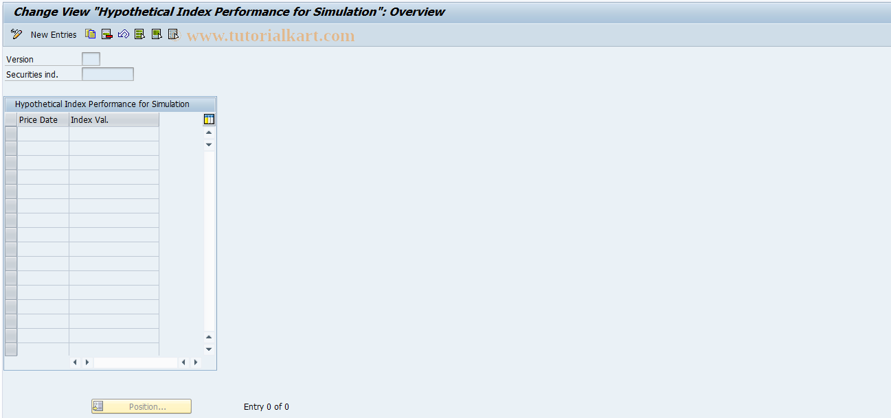 SAP TCode SOAICHART - Simulation: Performance of Indexes