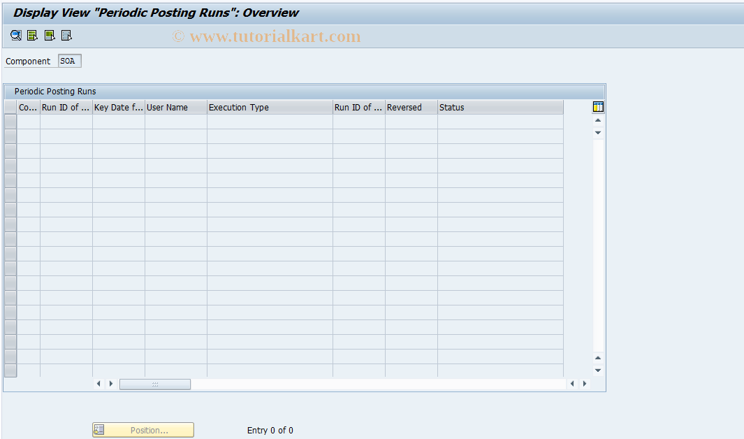 SAP TCode SOAPPLOG - Display Periodic Posting Runs