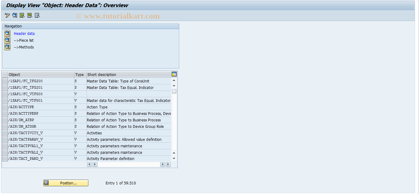 SAP TCode SOBJ - Maintenance Object Attributes