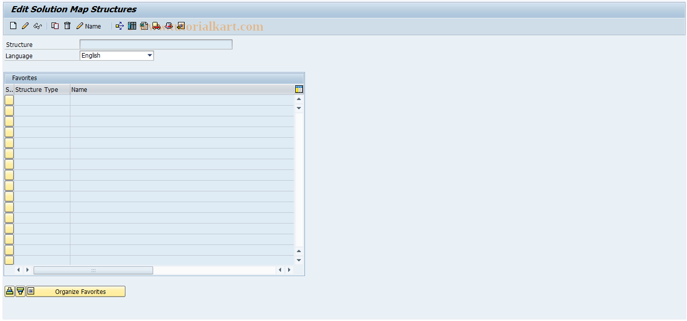 SAP TCode SOLMAP - Maintain Solution Maps