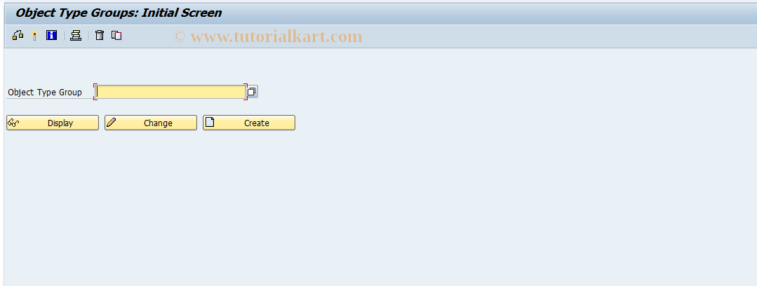 SAP TCode SOTG - Maintain object type groups