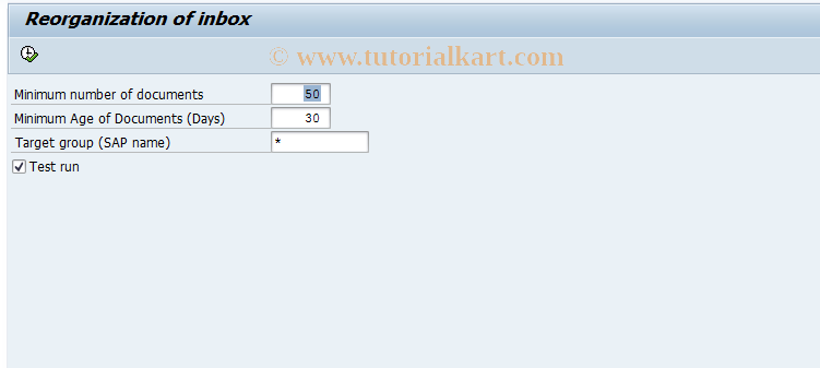 SAP TCode SOY9 - SAPoffice: Inbox Reorganization