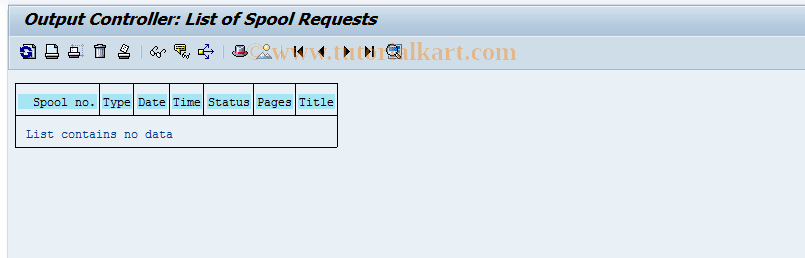 SAP TCode SP02 - Display Spool Requests