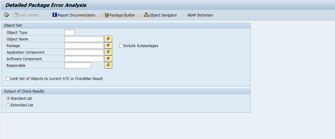 SAP TCode SPAK_ERROR_ANALYSIS - Detailed Package Error Analysis
