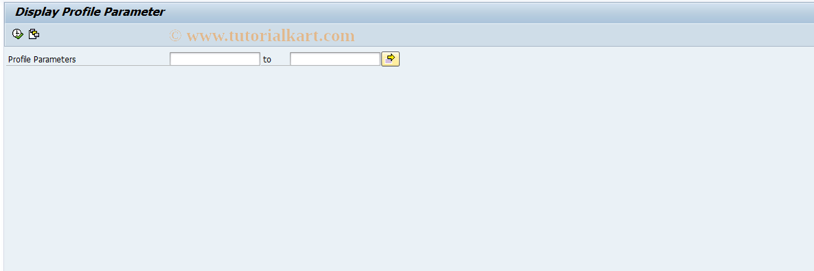 SAP TCode SPFPAR - Display Profile Parameters