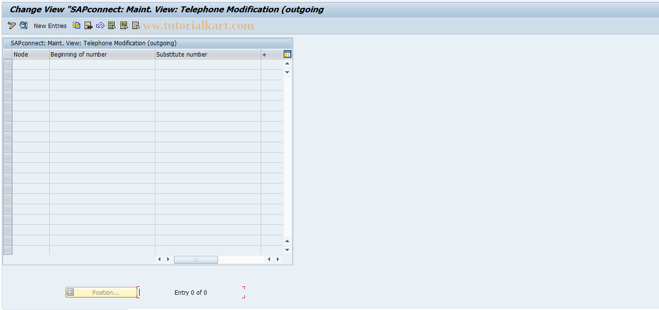 SAP TCode SPH2 - Maintain outgoing number change