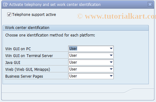 SAP TCode SPH4 - Activ./deactiv. telephony in system