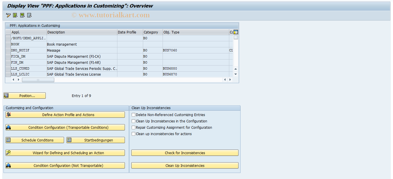 SAP TCode SPPFCADM - PPF: Administration