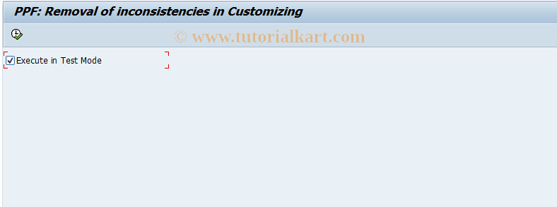 SAP TCode SPPFCONSISTENCY - PPF: Consistency in Customizing