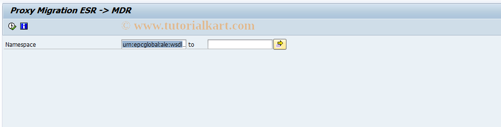 SAP TCode SPXNMIG - Migration Proxies ESR -> MDR